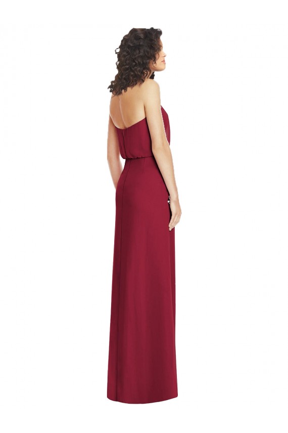 Full Length Lux Chiffon Blouson Bodice Bridesmaid Dress Bristol