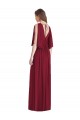 Split Sleeves Backless Chiffon Maxi Bridesmaid Dress Bristol