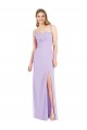 Spaghetti Straps Mermaid Chiffon Bridesmaid Dress with Side Front Slit Bristol