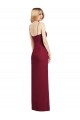 Spaghetti Strap Draped Skirt Chiffon Bridesmaid Dress with Front Slit Bristol