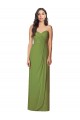 Side Front Slit Draped Strapless Chiffon Bridesmaid Dress Bristol