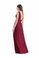Plunge Deep V-Neckline Low Back Chiffon Bridesmaid Ress Bristol