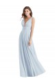 Plunge Deep V-Neckline Low Back Chiffon Bridesmaid Ress Bristol