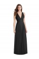 Full Length V-Neck Chiffon Bridesmaid Dress with Wide Criss Cross Straps Bristol