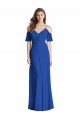 Ruffled Cold-Shoulder Chiffon Maxi Bridesmaid Dress Bristol