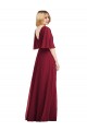 Full Length Lux Chiffon Flutter Sleeves Bridesmaid Dress Bristol