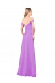 Off The Shoulder Draped Sleeves A-Line Chiffon Bridesmaid Dress Bristol