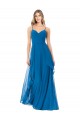 Simple Sweetheart Chiffon Bridesmaid Dress with Cascading Overlay Bristol