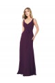 Long Chiffon Bridesmaid Dress with Front Bow Bristol
