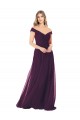 Classic Off the Shoulder Draped Chiffon Bridesmaid Dress Bristol