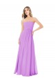 Draped Strapless Floor Length Chiffon Bridesmaid Dress Bristol