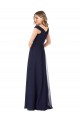 Off the Shoulder Classic Chiffon Bridesmaid Dress with Draped Bodice Bristol