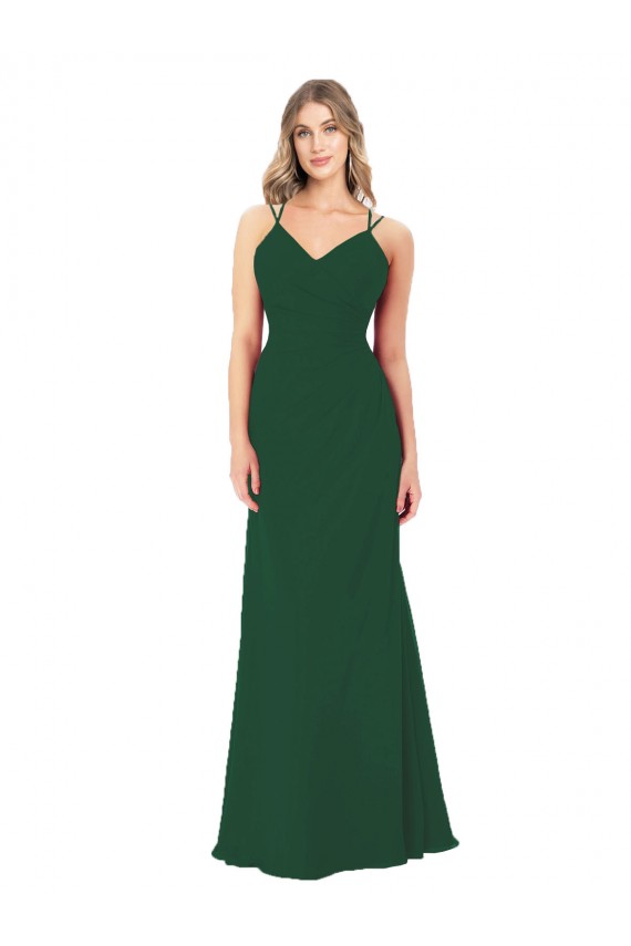 Criss Cross Strappy Chiffon Bridesmaid Dress Bristol