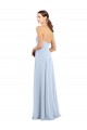 Fitted Strapless Full Length Chiffon Bridesmaid Dress with Front Slit Bristol