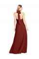 Slim High Neck Halter Fitted Open Back Chiffon Bridesmaid Dress / Prom Dress Bristol