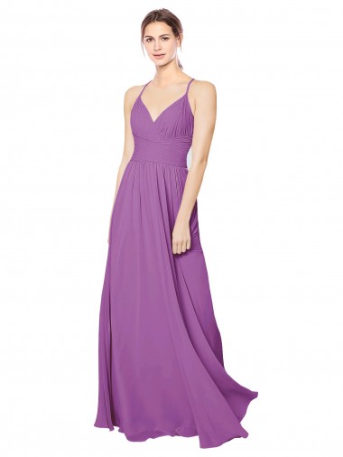 Braided Straps Cross Back Sweetheart Chiffon Bridesmaid Dress Bristol