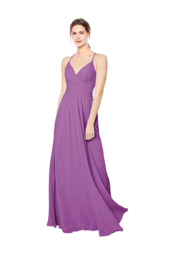 Braided Straps Cross Back Sweetheart Chiffon Bridesmaid Dress Bristol