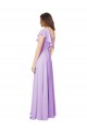 Draped One Shoulder Long Chiffon Bridesmaid Dress  Bristol