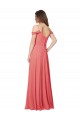 Draped Off the Shoulder Straps Chiffon Bridesmaid Dress Bristol
