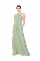 High Halter Neck Keyhole Chiffon Bridesmaid Dress Bristol