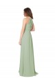 High Halter Neck Keyhole Chiffon Bridesmaid Dress Bristol