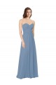 Chiffon A-Line Wraparound Draping Long Bridesmaid Dress Bristol