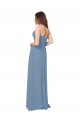 Chiffon A-Line Wraparound Draping Long Bridesmaid Dress Bristol