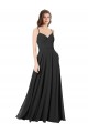 Cowl Back Spaghetti Straps Long Chiffon Bridesmaid Dress  Bristol