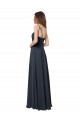 Crossover Bodice Long Chiffon Bridesmaid Dress with Double Back Straps Bristol
