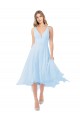 Chiffon Midi Length Keyhole Back Cocktail Bridesmaid Dress Bristol