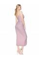 Short Knee Length Chiffon Wrap Bridesmaid Dress / Cocktail Prom Dress with Straps Bristol
