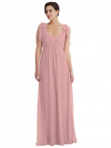 Empire Waist Long Halter Maxi Bridesmaid Dress Bristol