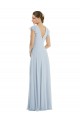 Flutter Sleeve V Keyhole Chiffon Maxi Formal Bridesmaid Dress Bristol