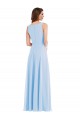 Deep V-Neck Chiffon Maxi Bridesmaid Dress Bristol