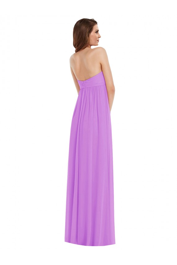 Empire Waist Twist Shirred Strapless Bridesmaid Dress Bristol