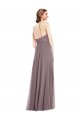 Diamond Halter Maxi Formal Bridesmaid Dress with Front Slit Bristol