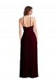 Halter Spaghetti Straps Maxi Bridesmaid Dress with Front Slit Bristol