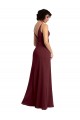 Notched Neckline Empire Waist Chiffon Slip Bridesmaid Dress Bristol