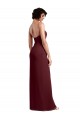 Sleek Straight Neckline Chiffon Bridesmaid Dress with Spaghetti Straps and High Side Slit Bristol