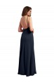 Scoop Neck Long Chiffon Open Back Bridesmaid Dress with Spaghetti Straps Bristol