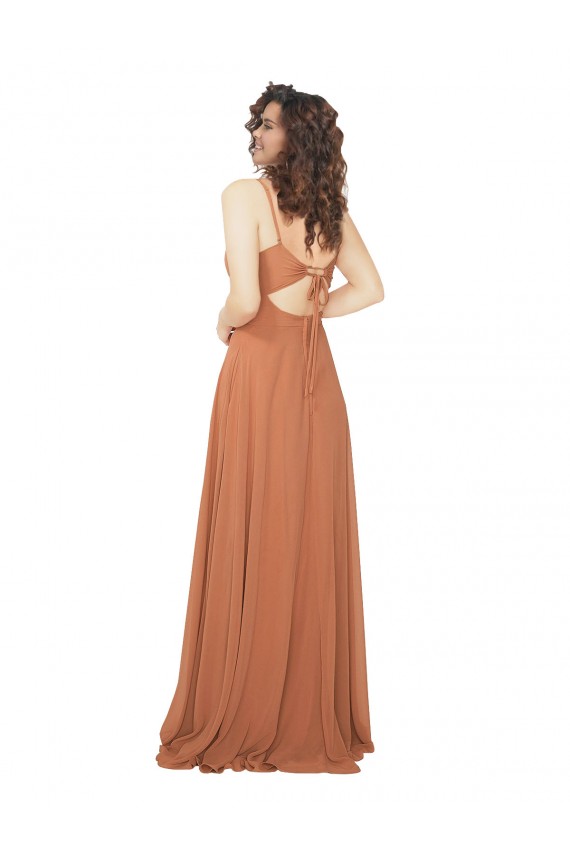 Chiffon Bridesmaid Dress with Tie Back Keyhole Bristol