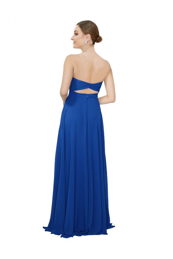 Strapless Sweetheart Draped Chiffon Bridesmaid Dress Bristol