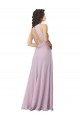 High-Halter Chiffon Bridesmaid Dress with Keyhole Cowl Back Bristol