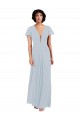 Deep V-Neckline Chiffon Bridesmaid Dress with Flutter Sleeves Bristol