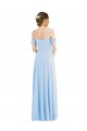 Off the Shoulder Draped Neckline Maxi Formal Bridesmaid Dress Bristol