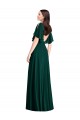Backless Floor Length Split Sleeves Maxi Bridesmaid Dress Bristol