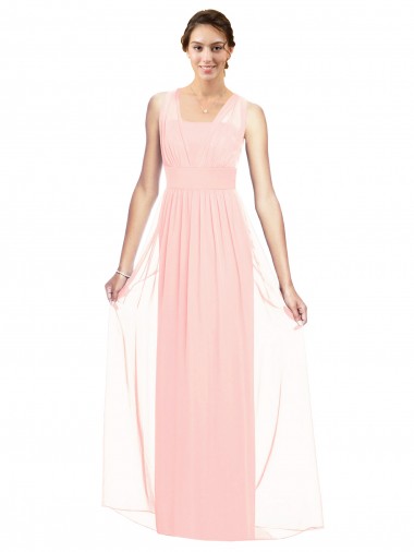 V-Neck Full Length Chiffon Bridesmaid Dress Bristol