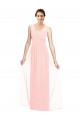 V-Neck Full Length Chiffon Bridesmaid Dress Bristol