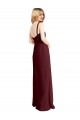 Square Neckline Soft A-Line Chiffon Bridesmaid Dress with Side Slit Bristol