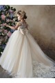 Champagne Ball Gown Sweetheart Chapel Train Sleeveless Flower Girl Dress Bristol